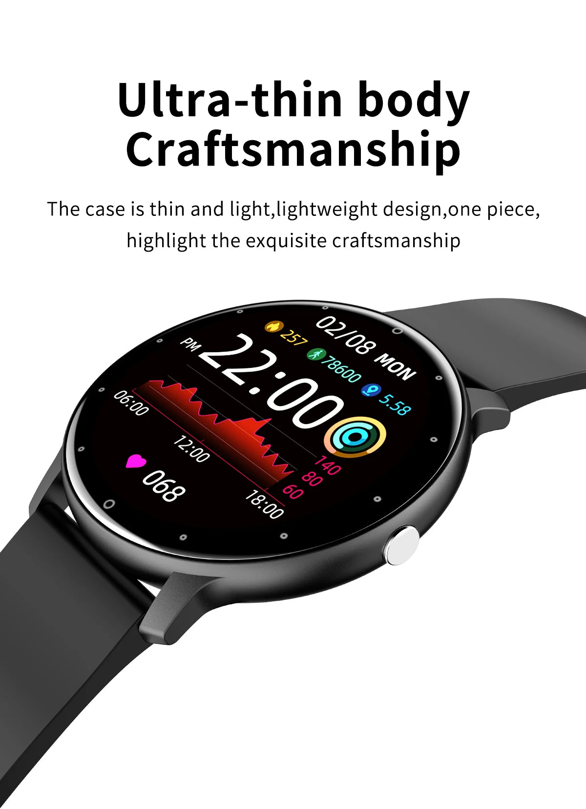 LIGE Smart Watch Women Men Lady Gift Sport Fitness Watches Heart Rate Monitor Waterproof Smartwatch For Xiaomi Android IOS