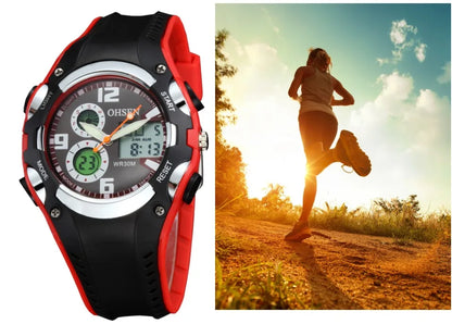 OHSEN Fashion Children Watches Digital LED Analog Watch Boys Girls Quartz Wriwatch Kids Sport Wristwatch Alarm Electronic Clocks - BeeTrendyShop.COM