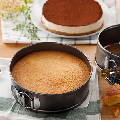 Non-Stick Springform Round Cake Pan – Carbon Steel Baking Mold 18/20/24/26/28 CM