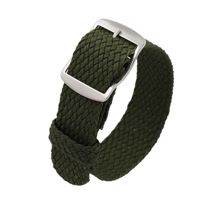 Watchband 18 20 22mm For Perlon Nylon Replacement Vintage Wrist Watch Band Belt Strap With Black&Silver Brushed Buckle Man Watch - BeeTrendyShop.COM