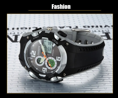 OHSEN Fashion Children Watches Digital LED Analog Watch Boys Girls Quartz Wriwatch Kids Sport Wristwatch Alarm Electronic Clocks - BeeTrendyShop.COM