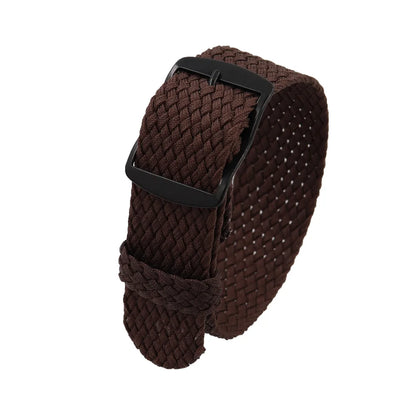 Watchband 18 20 22mm For Perlon Nylon Replacement Vintage Wrist Watch Band Belt Strap With Black&Silver Brushed Buckle Man Watch - BeeTrendyShop.COM