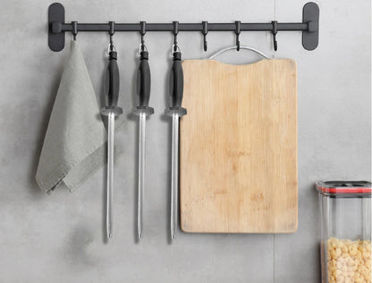 Honing Steel Knife Sharpener Rod – Professional 8/10-Inch Sharpening Stick