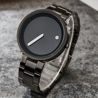 Minimalist Unisex Watch for Men Women Couple Simple Style Unique Dial Quartz Wristwatch Male Female Unique Pointer Wrist Clock - BeeTrendyShop.COM