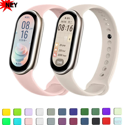 Silicone Sport Watchband for Xiaomi Mi Band 8 & 9 NFC – Waterproof Replacement Strap