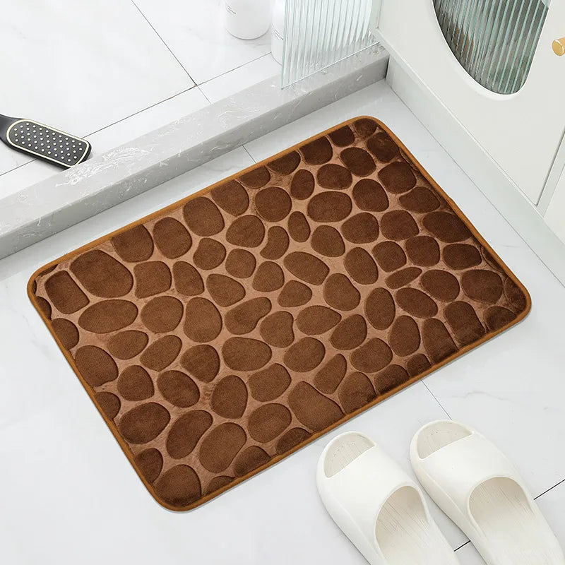 1pc Anti-Slip Cobblestone Floor Mat for Bathroom, and Absorbs Water and Reduces Slips and Falls - BeeTrendyShop.COM