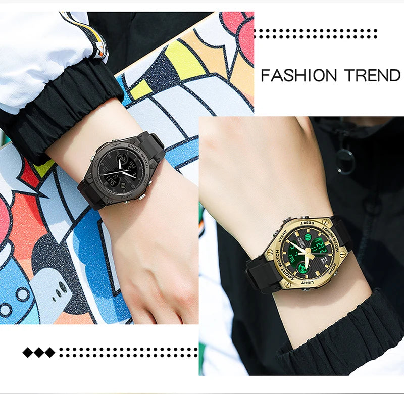 SANDA Brand G Style LED Digital Watch Women Sport Chronograph Lady Quartz Wristwatch 50m Waterproof Female Girl Electronic Clock