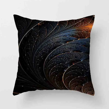 Japanese Geometric Peak Linen Cushion Cover – Encrypted Woven Throw Pillow Case for Sofa & Home