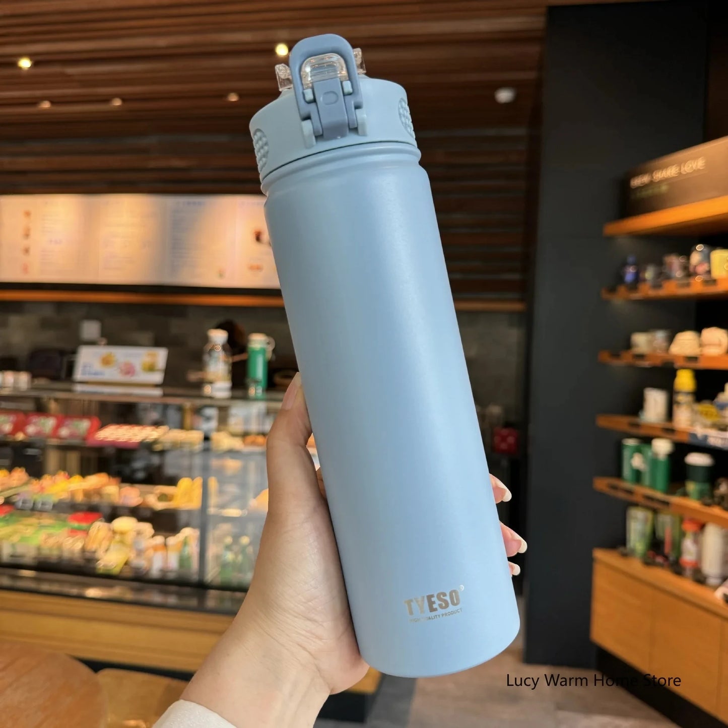 Thermal Water Bottle with Straw 600/750ML – Stainless Steel Hot & Cold Mug