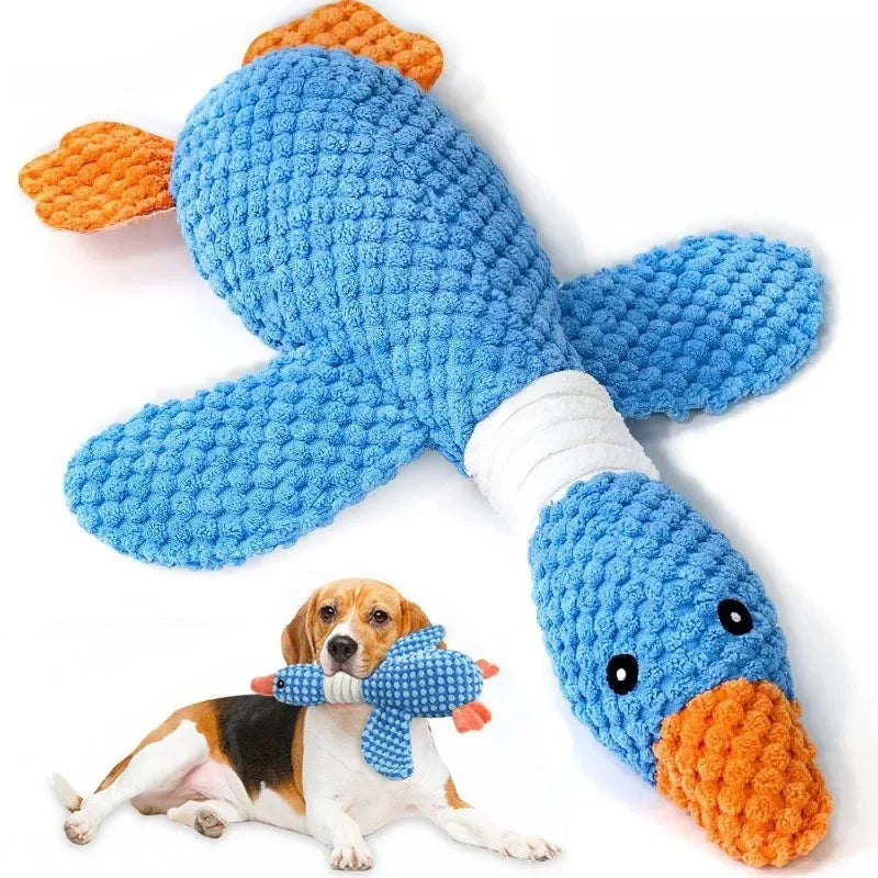 Goose Plush Squeaky Dog Toy – Bite-Resistant Chew Toy for Dogs & Cats