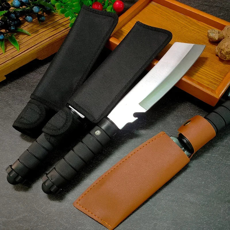 Handmade Forged Butcher Boning Knife Stainless Steel  Knife Meat Cleaver Fruit Cutting Knife Plastic Handle Cooking Tools