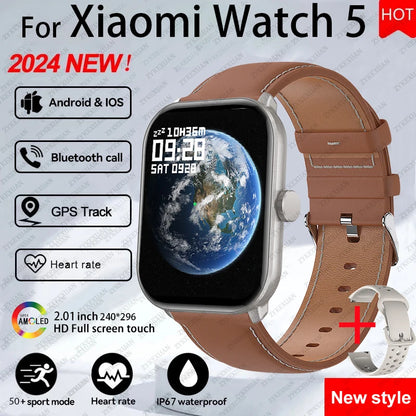 Xiaomi Watch 5 Global Version – HD AMOLED, Heart Rate, GPS, Bluetooth Call, Waterproof Smartwatch