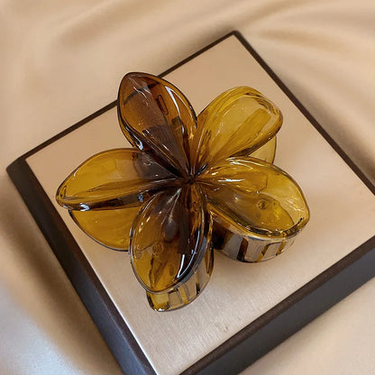 Large Flower Hair Claw Clip – Matte Sweet Barrette for Women & Girls