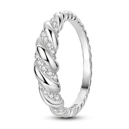 925 Sterling Silver Zircon Star Geometric Ring – Engagement Jewelry for Women