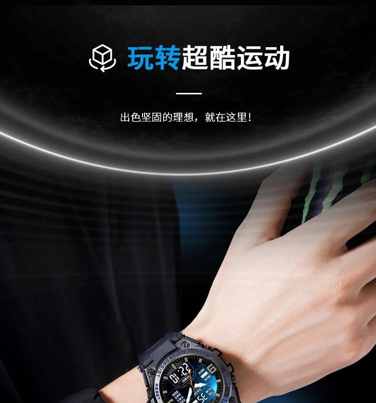 Digital Men Military Watch 50m Waterproof Wristwatch LED Quartz Clock Sport Watch Male Big Watches Men Relogios Masculino