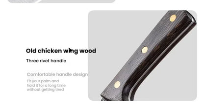 Forged Slaughter Boning Knife – Stainless Steel Cleaver with Wooden Handle & Cover
