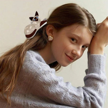 Cartoon Cat Hair Claw Clip – Cute Kids Hairpin for Girls (Party & School Gift)