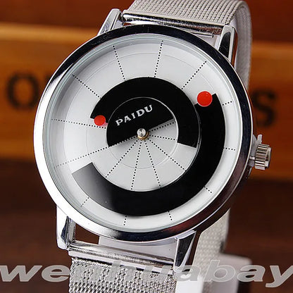 Minimalist Unisex Watch for Men Women Couple Simple Style Unique Dial Quartz Wristwatch Male Female Unique Pointer Wrist Clock - BeeTrendyShop.COM