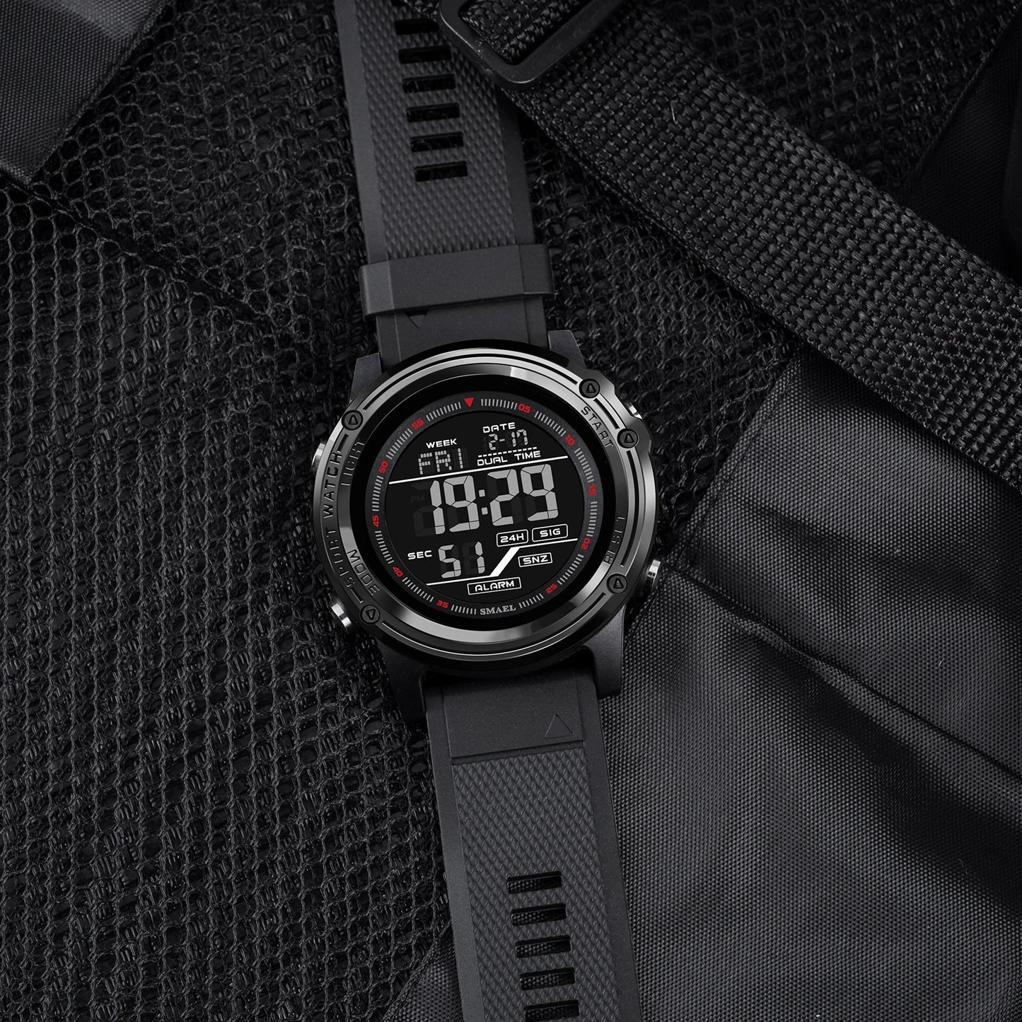 Digital Watches for Men  50m Waterproof  Sports Watches LED Big Dail Display Digital Stopwatch 8125 LED Watch Men's Wristwatches