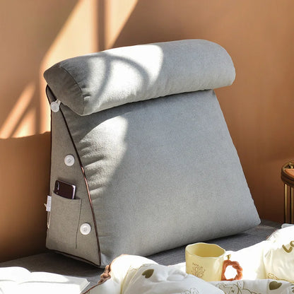 Tatami Triangle Bedhead Backrest Cushion 45 & 60cm – Soft Neck & Waist Support for Sofa & Bed