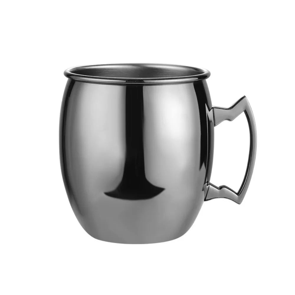 Drinkware Stainless Steel Moscow Mule Mug Fall-resistant Durable Beer Cup with Handle Cocktail Wine Cup Pub