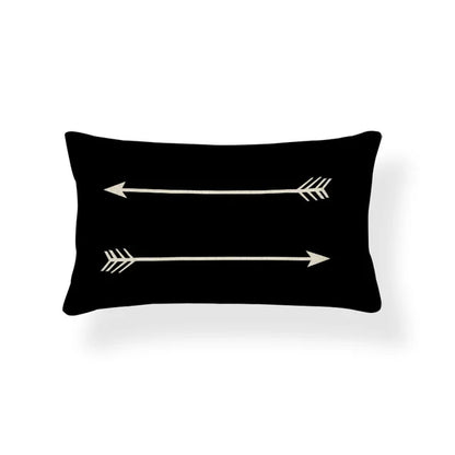 Nordic Geometric Zigzag Rectangle Cushion Cover – Cotton Linen Throw Pillow Cover 30x50CM