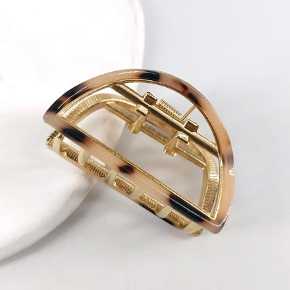 Mini Half-Round Acetate Hair Claw Clip – Fashion Hairpin Gripper for Women (5cm)
