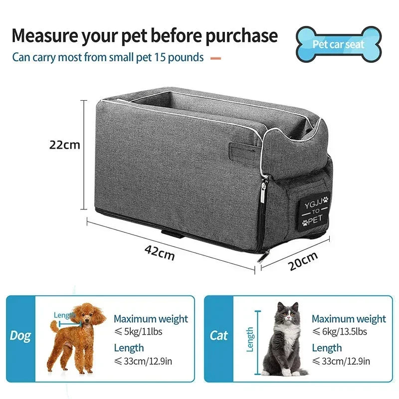 Dog Car Seat Hammock Carrier – Foldable, Breathable, Fits All Breeds
