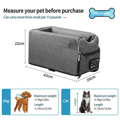 Dog Car Seat Hammock Carrier – Foldable, Breathable, Fits All Breeds