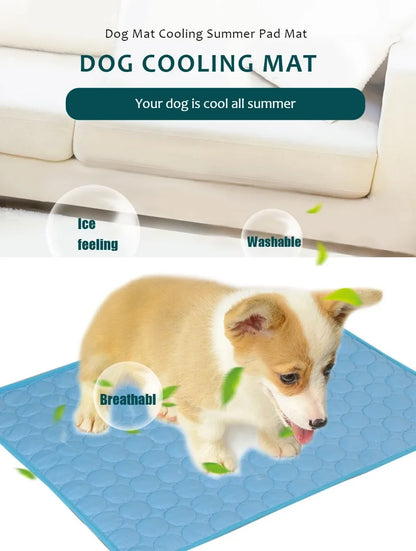 Summer Cooling Mat for Dogs & Cats - Extra Large Pet Cooling Pad - BeeTrendyShop.COM