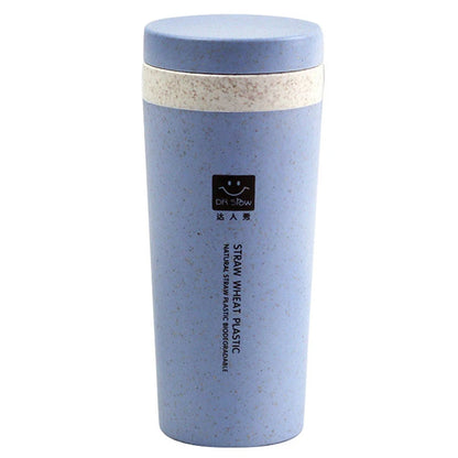 300ml Wheat Fiber Thermal Mug – Double Layer Portable Coffee Tea Water Cup for Office & Travel