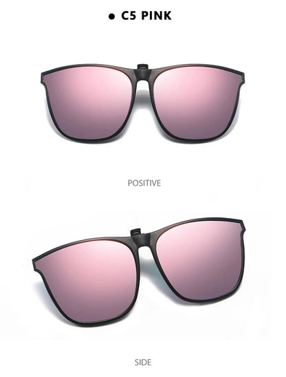 Polarized Clip-On Sunglasses – Night Vision Anti-Glare Driver Goggles for Men