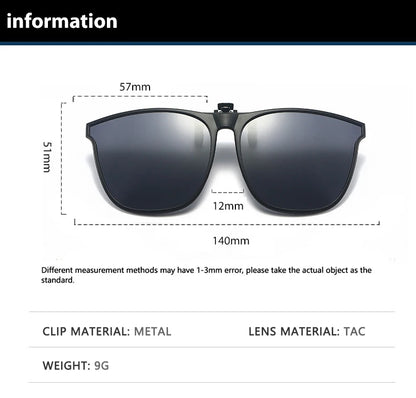 Polarized Clip-On Sunglasses – Night Vision Anti-Glare Driver Goggles for Men