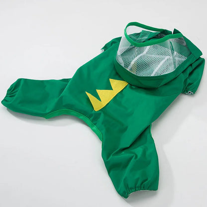 Dog Raincoat with Bear Hood – Waterproof Full Body Rain Jacket for Puppies & Small Dogs | XS–XXL