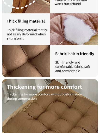 Linen Cushion Pearl Cotton Square Stool Backrest Pillow Home Office Computer Chair Protective Mat Seat Pad Buttocks Chair Mat - BeeTrendyShop.COM