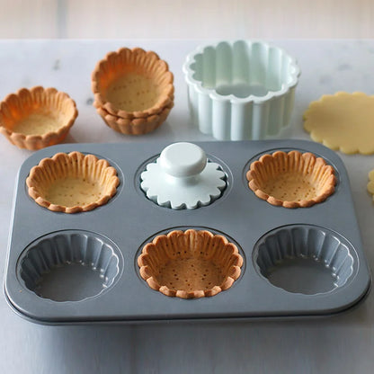 Carbon Steel Flower Lace Mini Cupcake & Cookie Mold – DIY Pastry Baking Tool