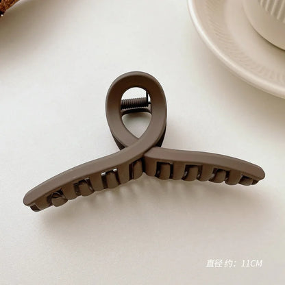 Large Acrylic Hair Claw Clip – Korean Style Coffee Color Hairpin for Women & Girls