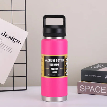 800ML Large Capacity Stainless Steel Thermos – Leakproof Vacuum Flask Sports Bottle
