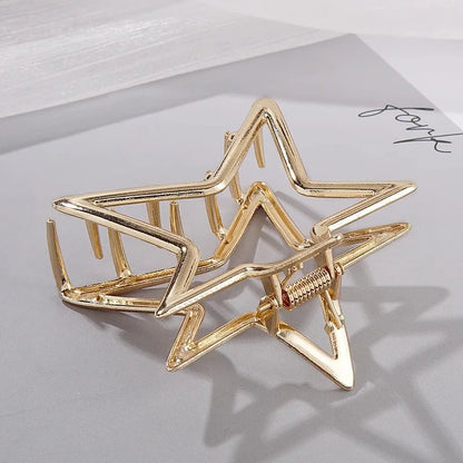 Hollow Star Hair Claw Clip – Y2K Sweet Cool Accessory for Women & Girls