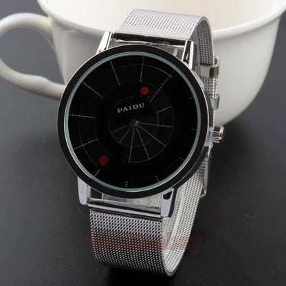 Minimalist Unisex Watch for Men Women Couple Simple Style Unique Dial Quartz Wristwatch Male Female Unique Pointer Wrist Clock - BeeTrendyShop.COM