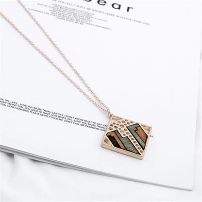 Circular & Square Multilayer Hip Hop Necklace – Long Chain Unisex Jewelry