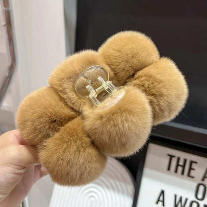 Furry Korean Hair Claw Clip – Fashion Barrette for Women