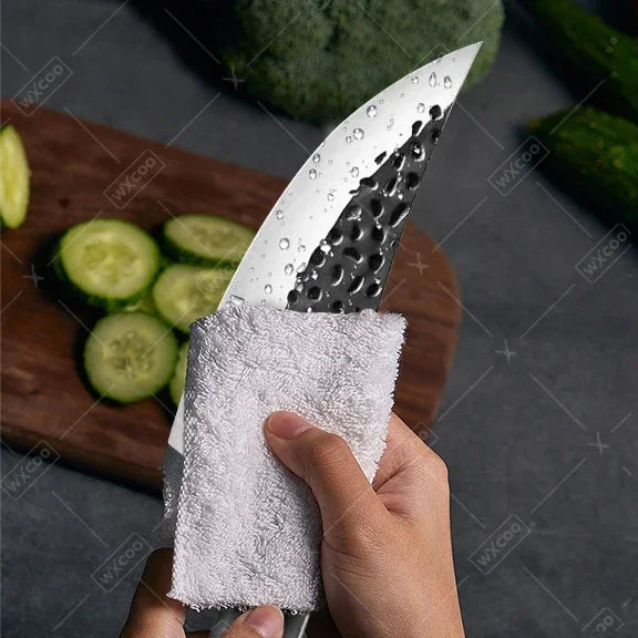Handmade Forged Kitchen Knife Set – Multifunctional Chef Knives with Bottle Opener