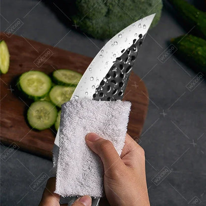 Handmade Forged Kitchen Knife Set – Multifunctional Chef Knives with Bottle Opener