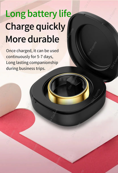 Smart Ring – Heart Rate & Blood Oxygen Monitor, IP68 Waterproof, Multi-Sport
