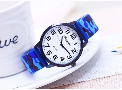 man high school students fashion personality super cool military camouflage watches men's boys big digital dial wrist watches - BeeTrendyShop.COM