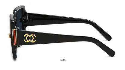 MERCELYN Luxury Glamour Sunglasses – UV400 Oversized Square Designer Style