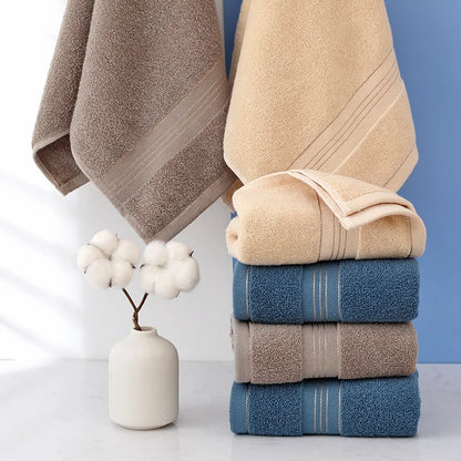 Thickened 100% Cotton Face Towel – Soft, Absorbent & Skin-Friendly for Adults & Kids 34x74cm