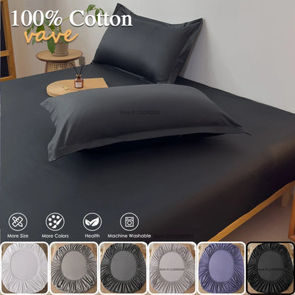 Fitted Bed Sheet with 360° Elastic Band – Mattress Protector Cover for Single, Double, King & Queen 160x200