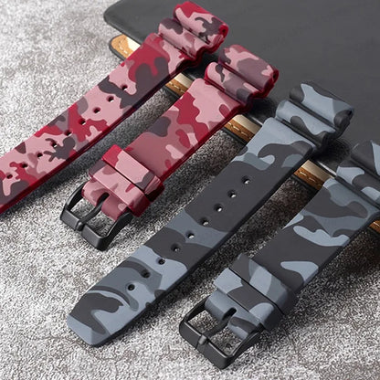 Men Women Bracelets Camouflage Silicone Watch Strap Rubber Watchband 22mm High Quality Sport Wristbands for Huawei Watch GT2/GT3 - BeeTrendyShop.COM